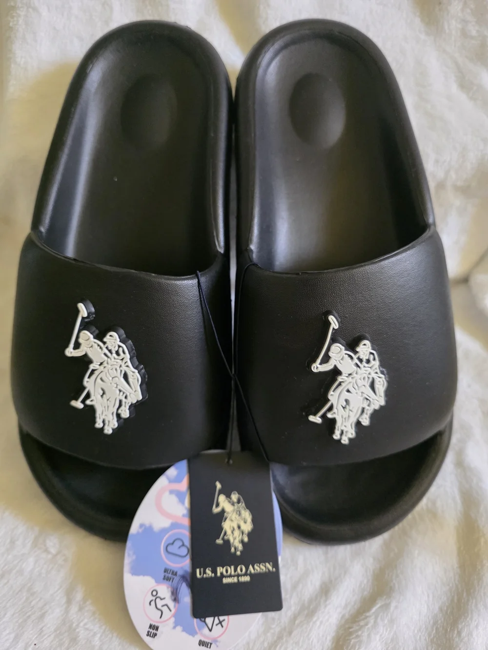 U.S. Polo Assn Black Slides